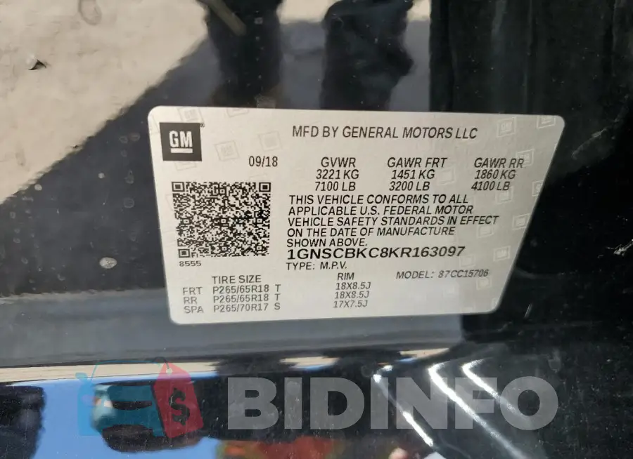 1GNSCBKC8KR163097 Photo# 14