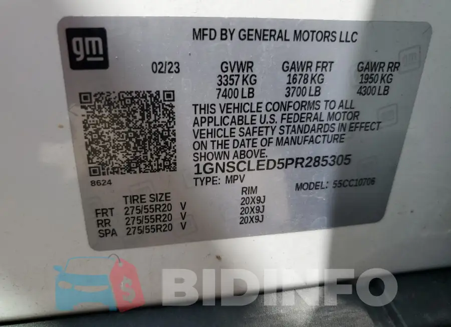 1GNSCLED5PR285305 Photo# 14