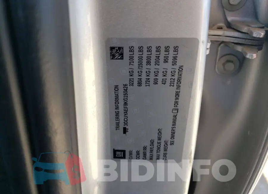 3GCUYAEF9KG150426 Photo# 12