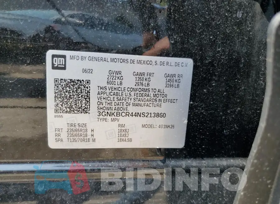 3GNKBCR44NS213860 Photo# 14