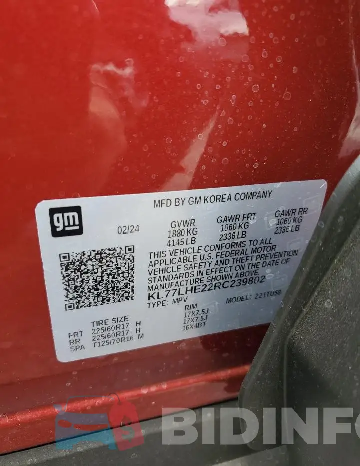 KL77LHE22RC239802 Photo# 13