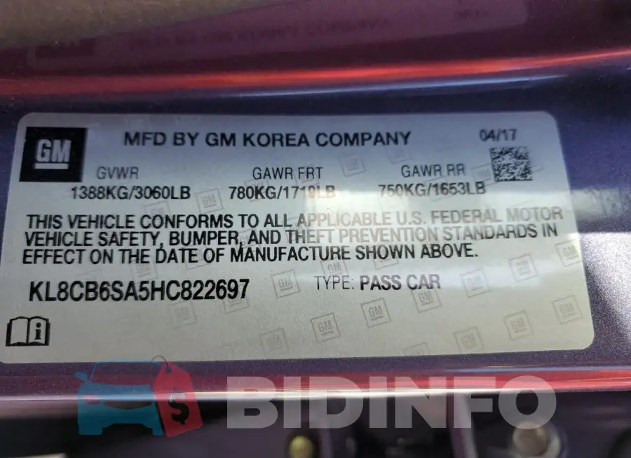 KL8CB6SA5HC822697 Photo# 13