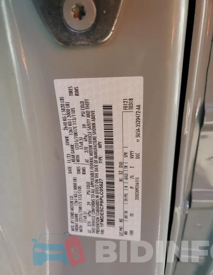 1FMDE5CP8PLC05627 Photo# 12