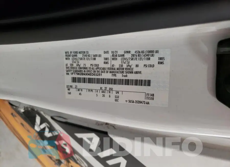 1FT7W2BNXNED03251 Photo# 12