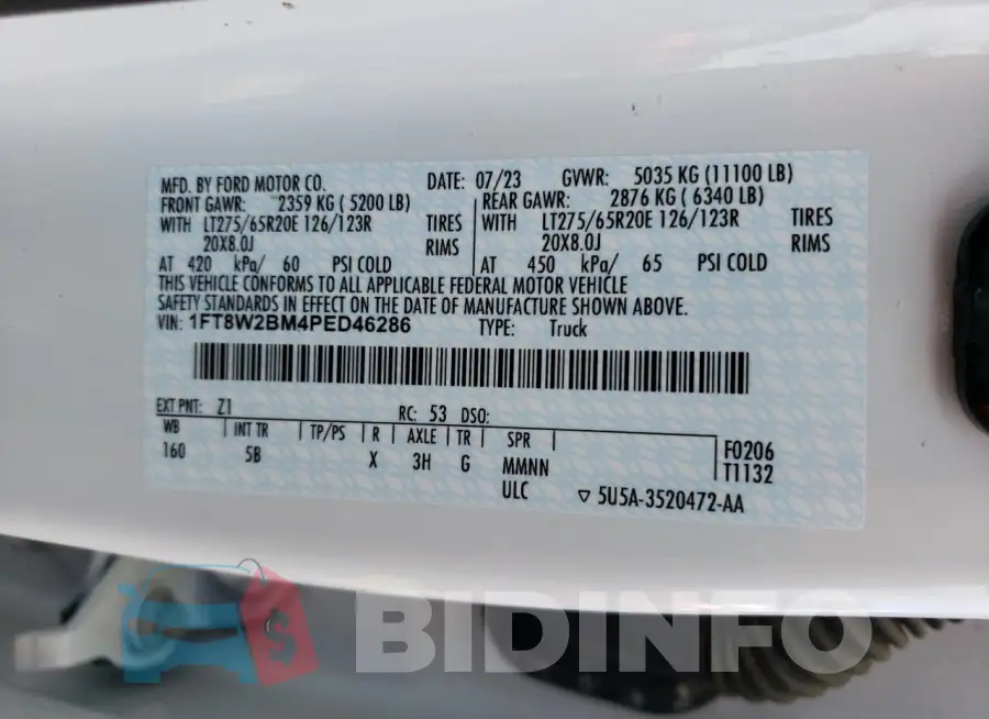 1FT8W2BM4PED46286 Photo# 12