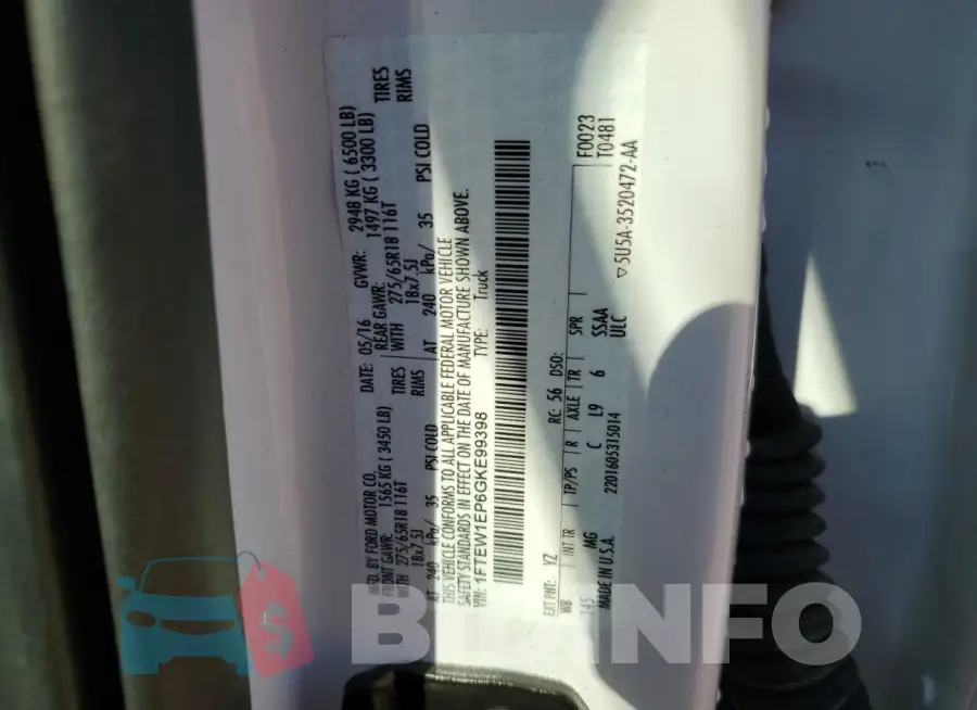 1FTEW1EP6GKE99398 Photo# 12