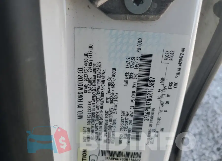 3FA6P0H78GR115887 Photo# 12