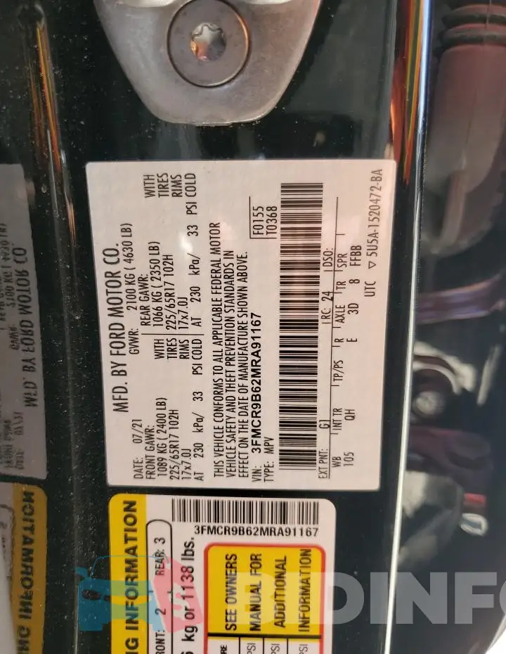 3FMCR9B62MRA91167 Photo# 13