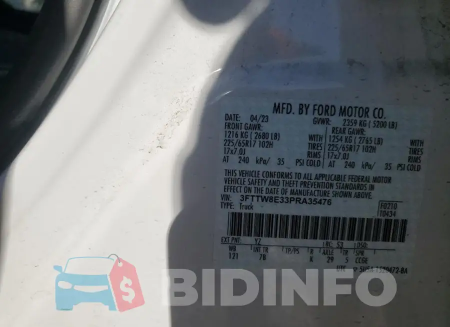 3FTTW8E33PRA35476 Photo# 12