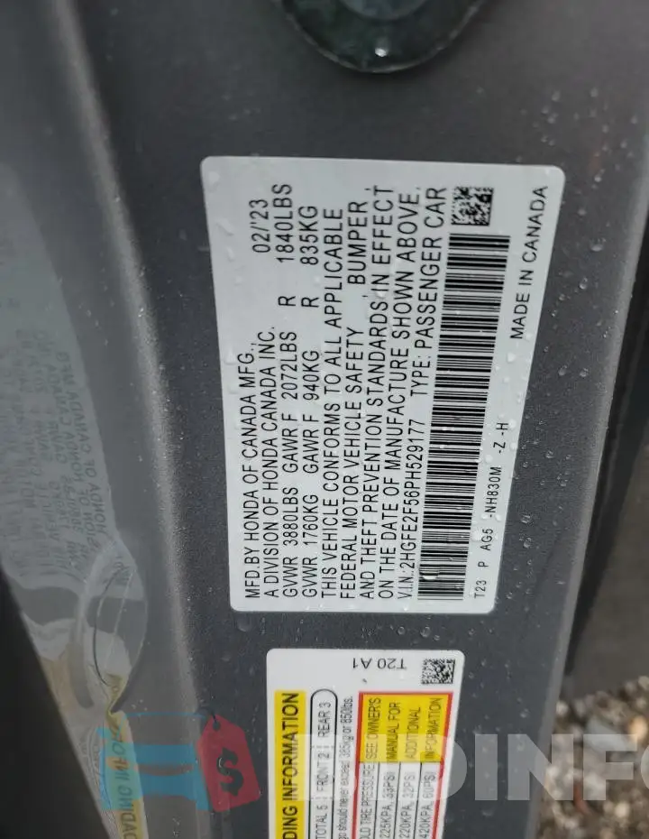 2HGFE2F56PH529177 Photo# 12