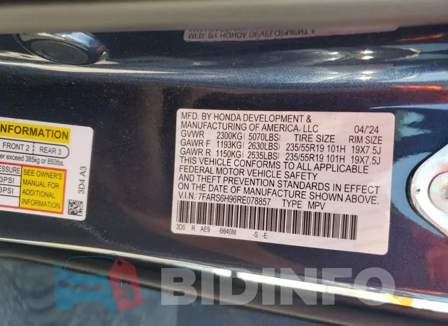 7FARS6H96RE078857 Photo# 12