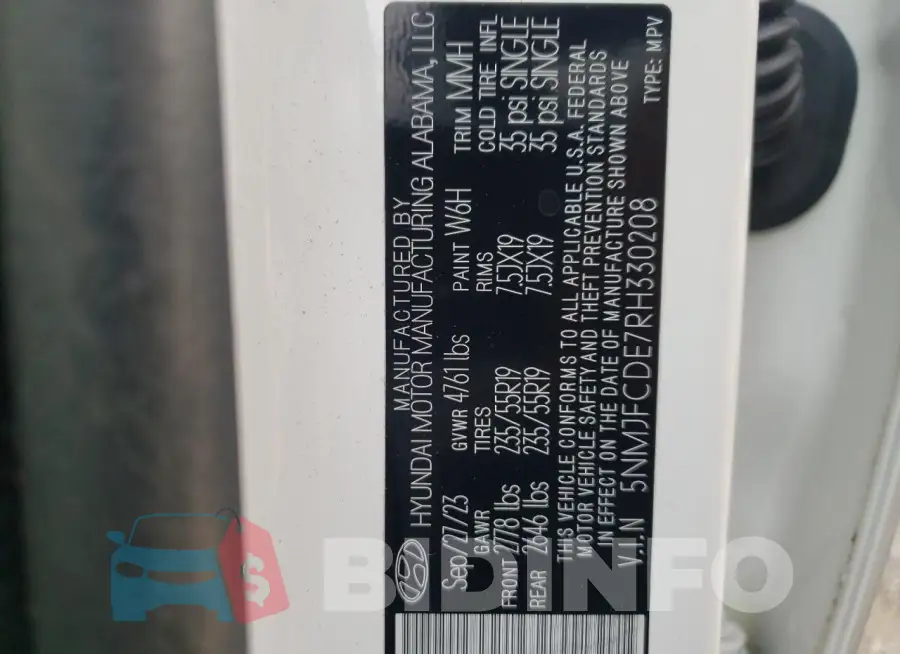 5NMJFCDE7RH330208 Photo# 13