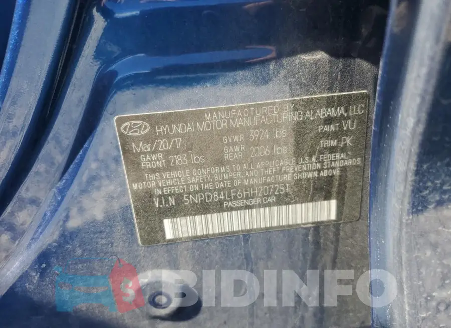 5NPD84LF6HH207251 Photo# 12