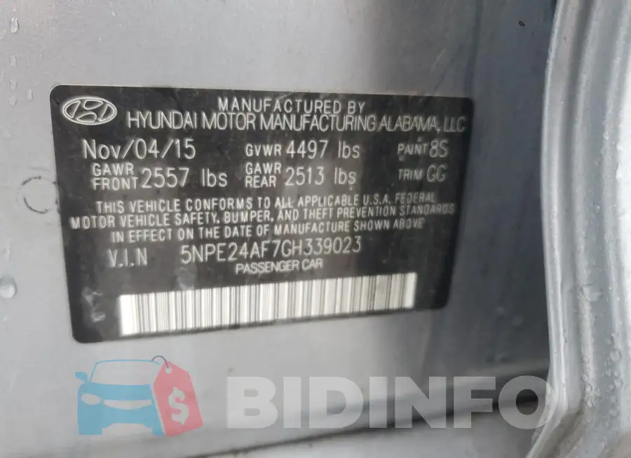 5NPE24AF7GH339023 Photo# 12