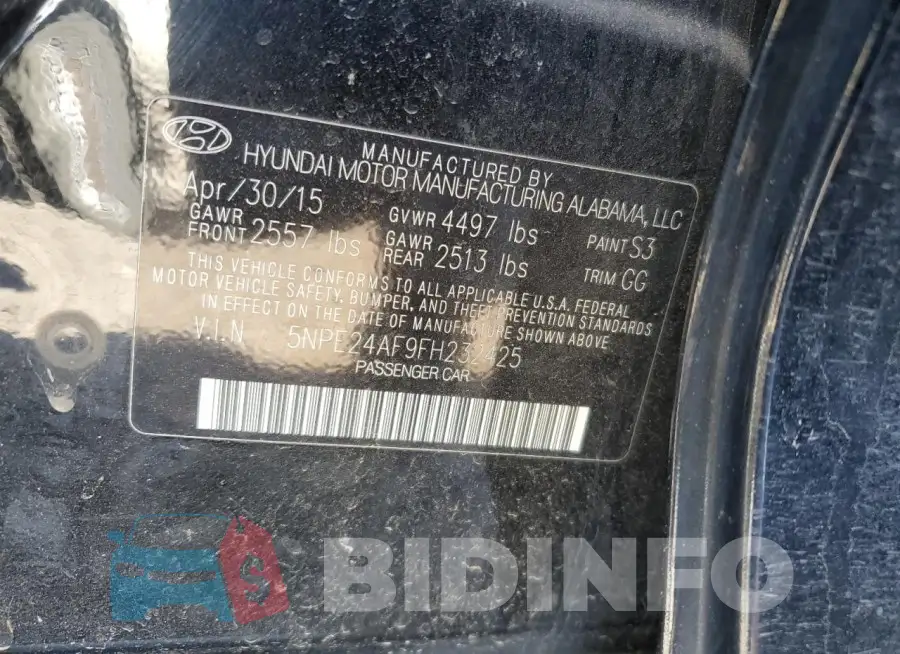5NPE24AF9FH232425 Photo# 12