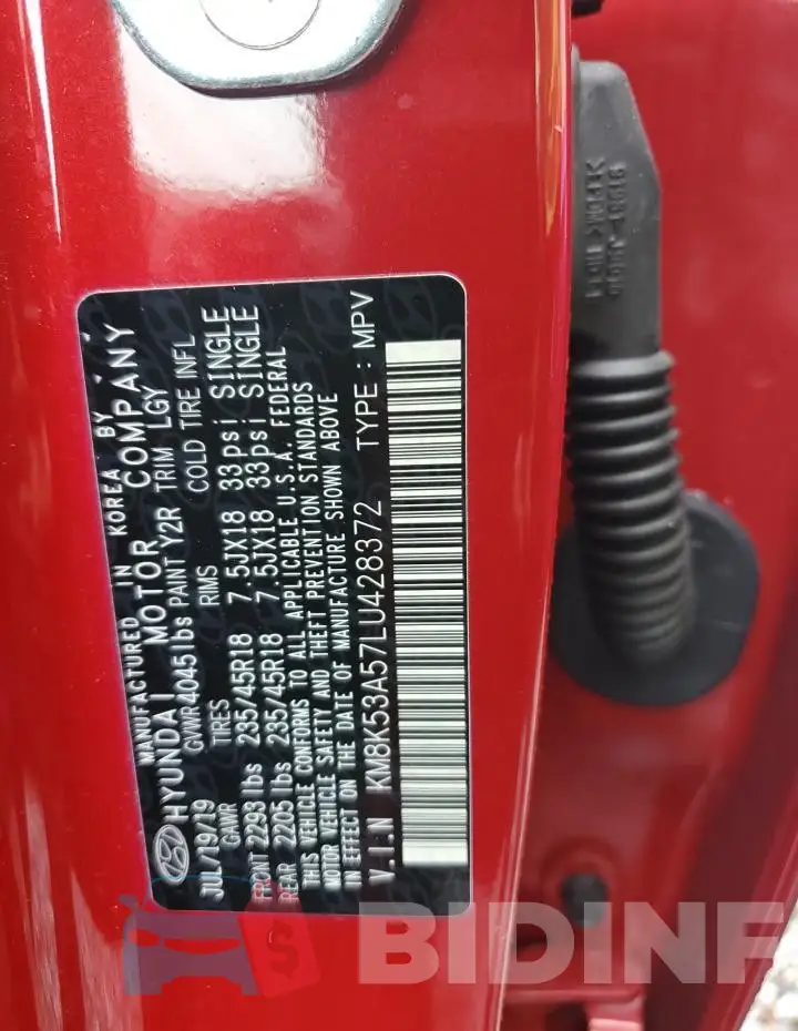 KM8K53A57LU428372 Photo# 14