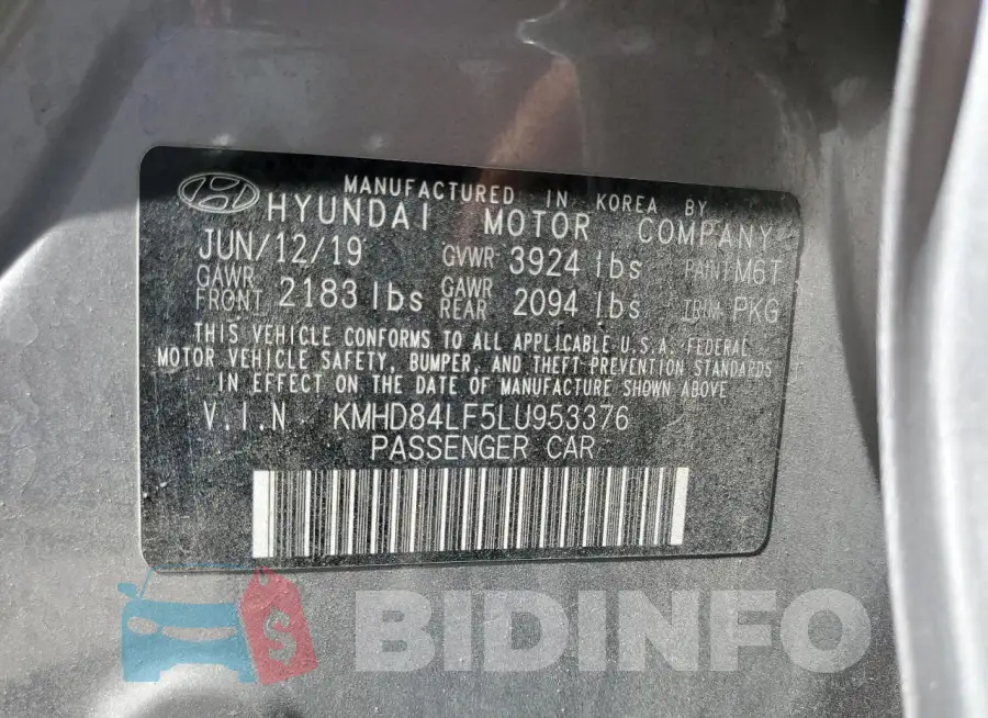 KMHD84LF5LU953376 Photo# 12