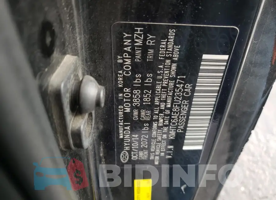 KMHTC6AE8FU235471 Photo# 12