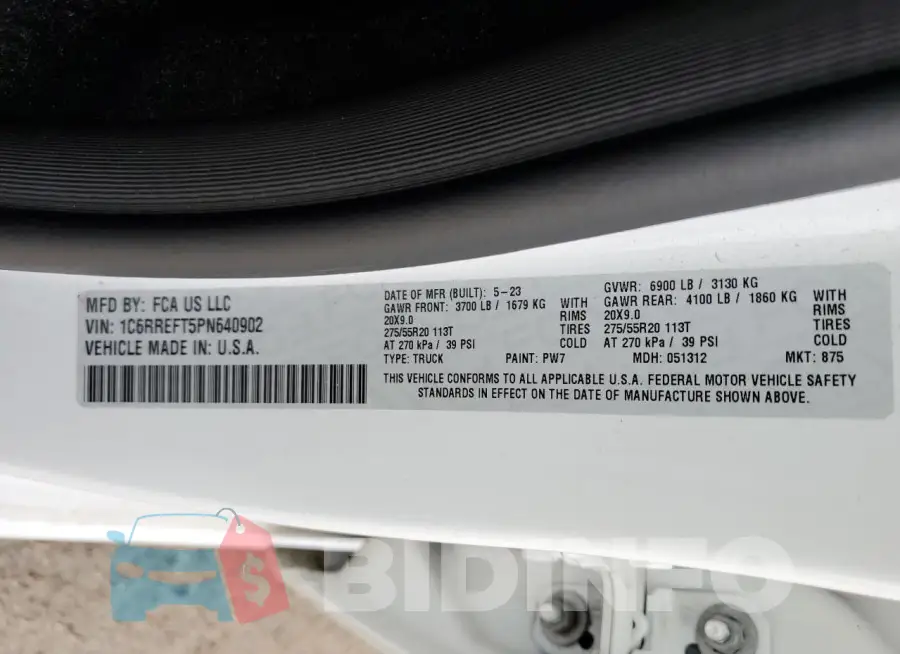 1C6RREFT5PN640902 Photo# 12
