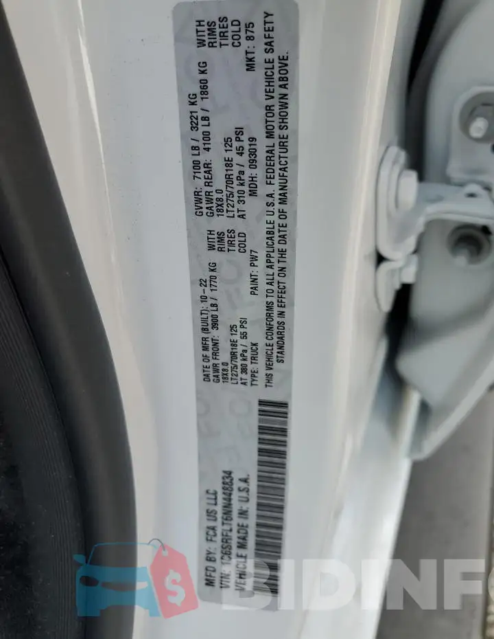 1C6SRFLT6NN448834 Photo# 13