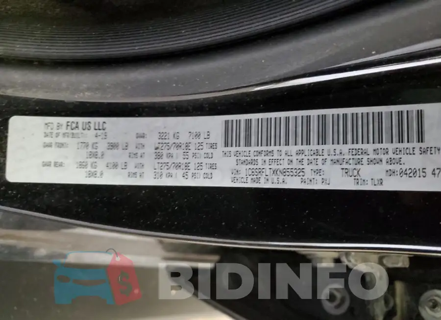 1C6SRFLTXKN855325 Photo# 12