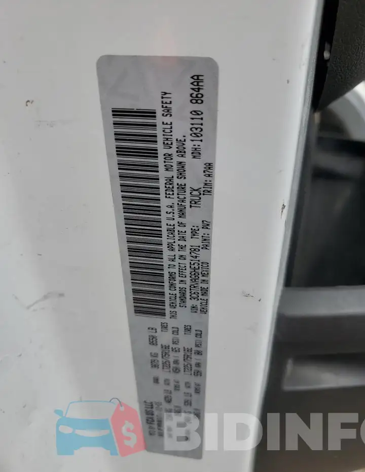 3C6TRVAG6HE514781 Photo# 13
