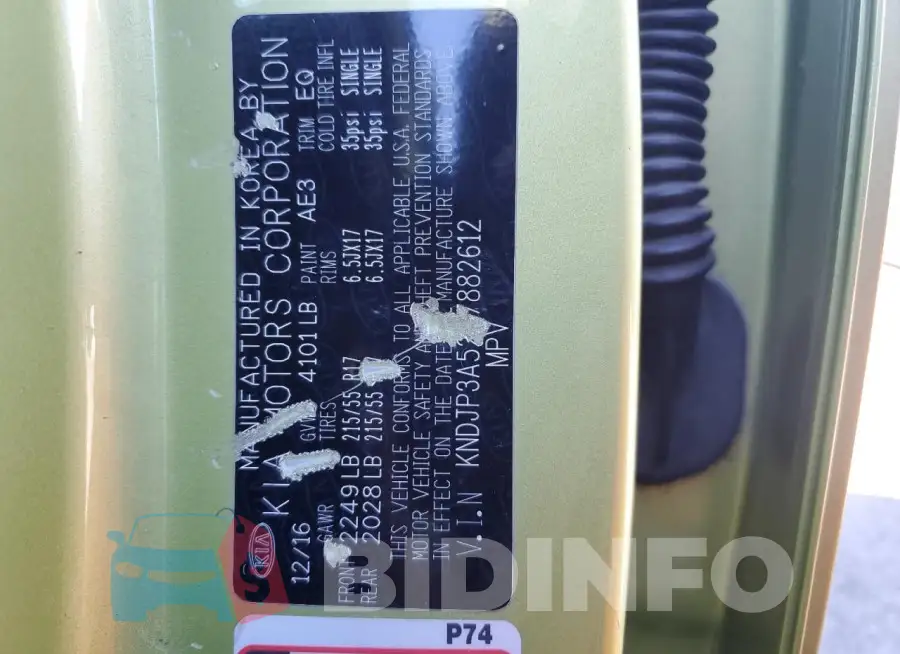 KNDJP3A52H7882612 Photo# 13