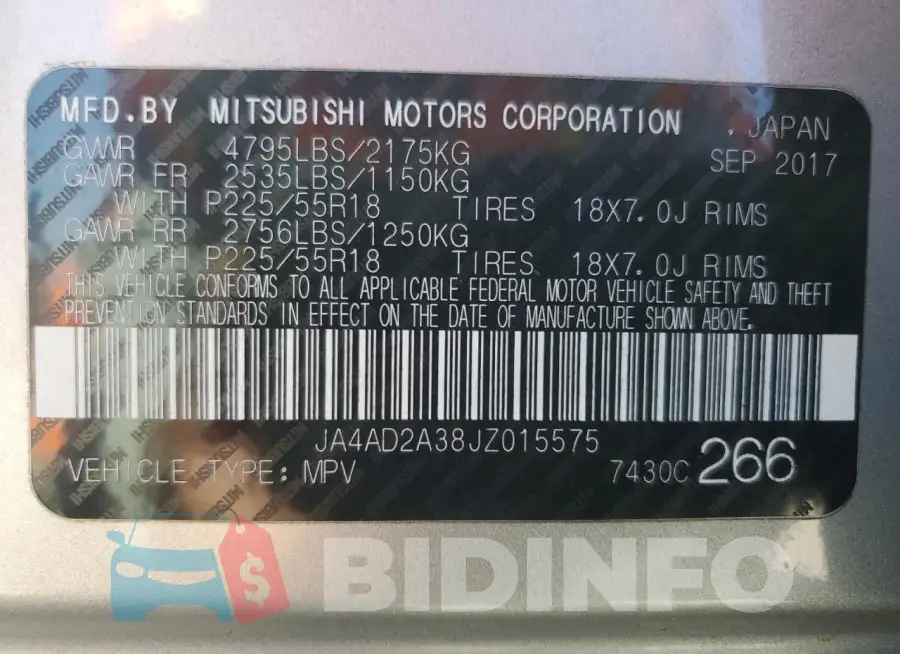 JA4AD2A38JZ015575 Photo# 12