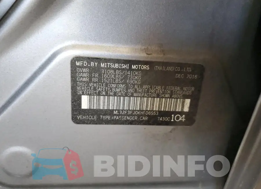 ML32F3FJ0KHF08553 Photo# 13