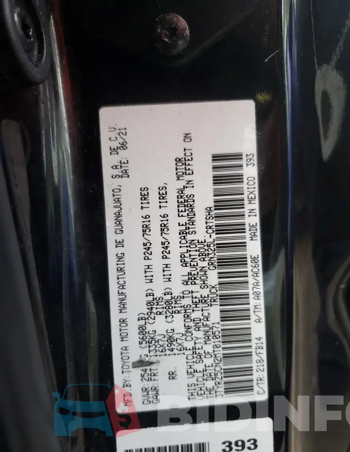 3TYRZ5CN2MT010571 Photo# 12
