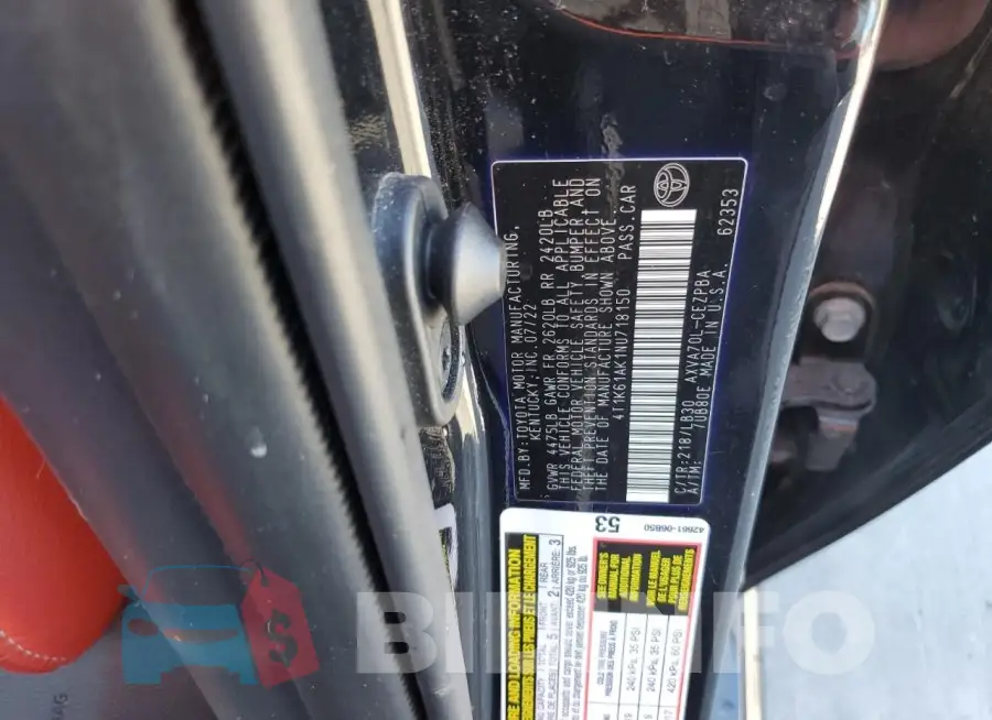 4T1K61AK1NU718150 Photo# 13