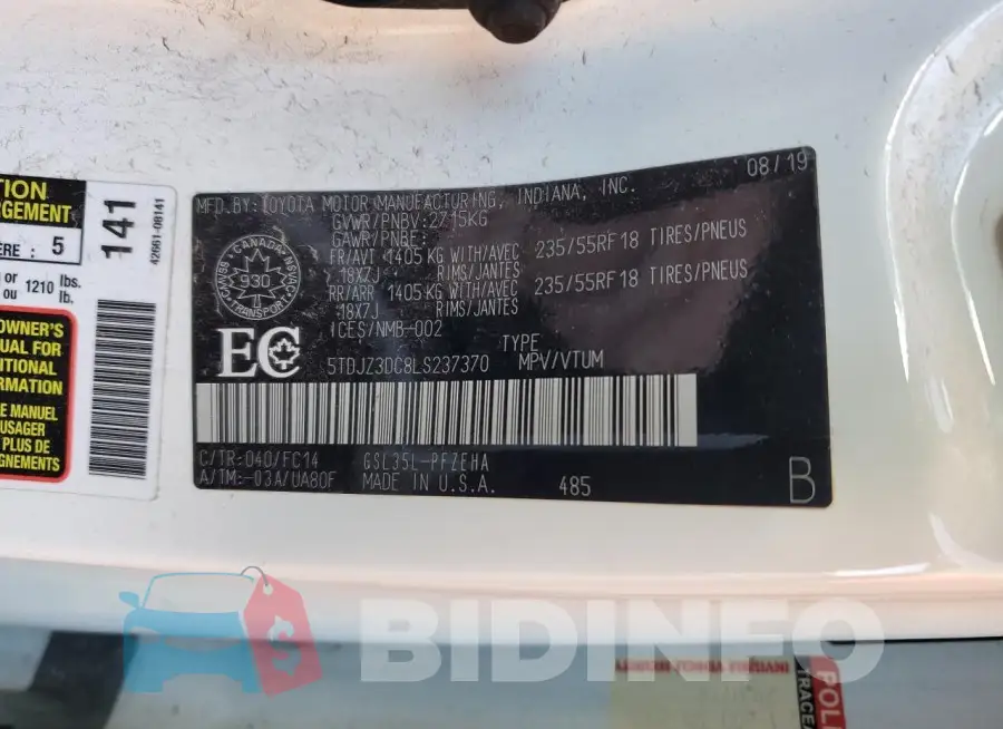 5TDJZ3DC8LS237370 Photo# 13