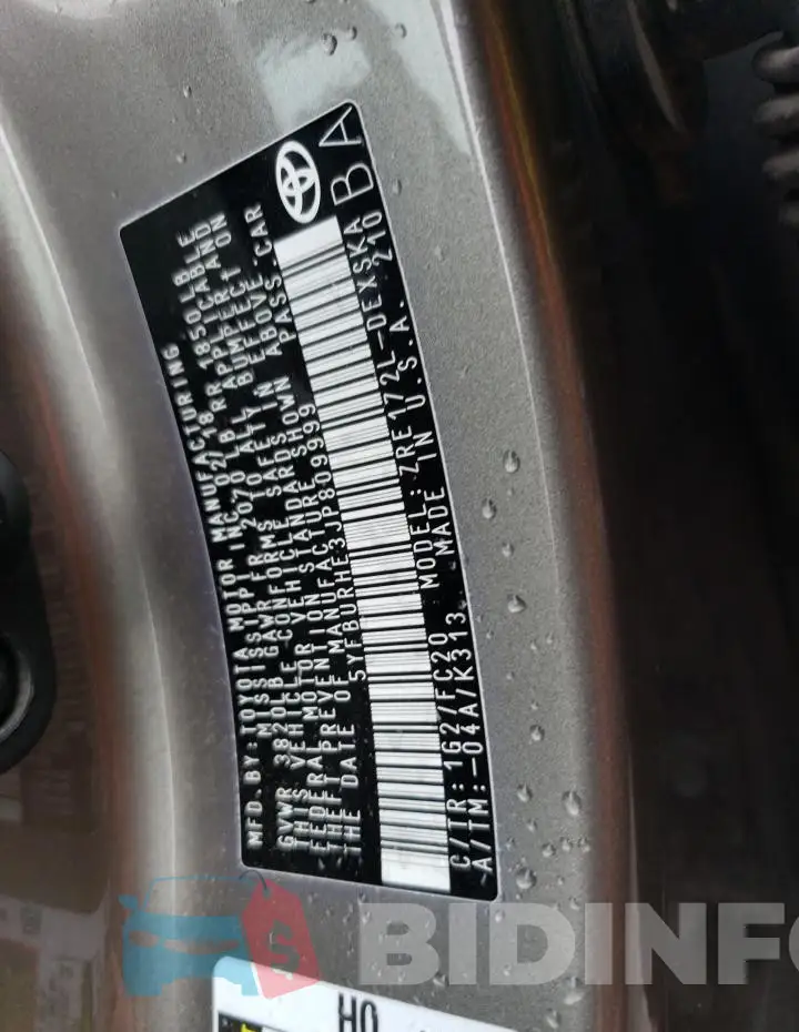 5YFBURHE3JP809999 Photo# 12