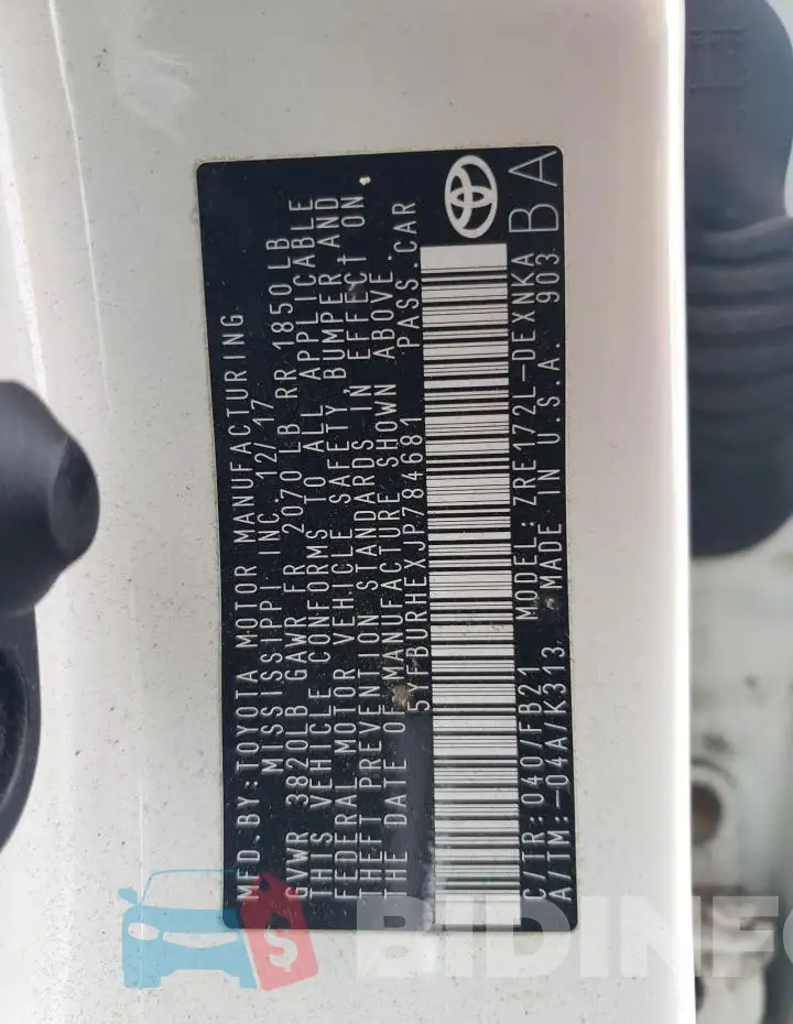 5YFBURHEXJP784681 Photo# 12