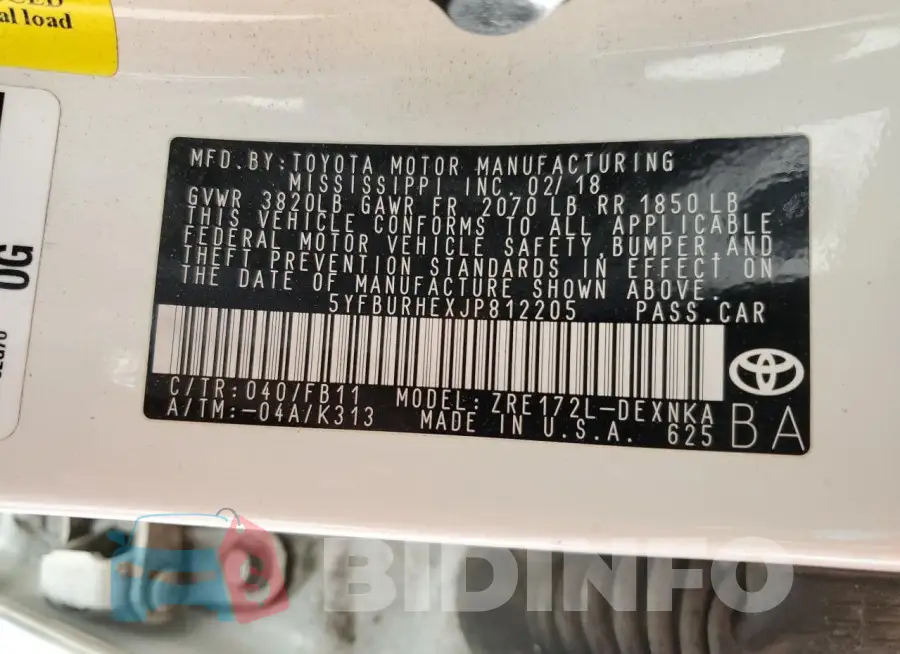 5YFBURHEXJP812205 Photo# 12