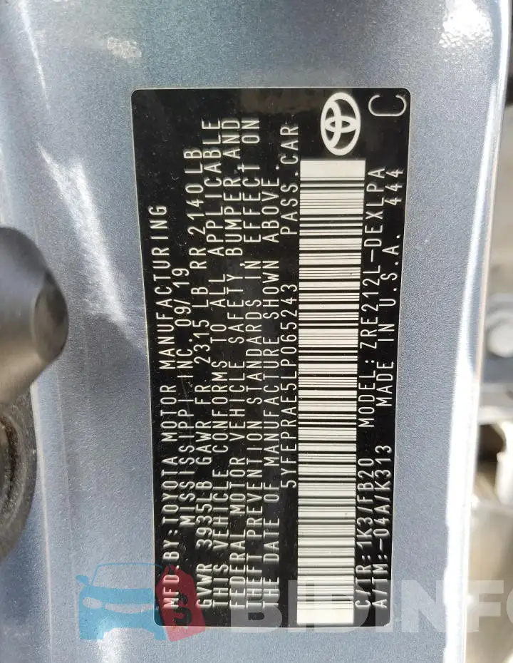 5YFEPRAE5LP065243 Photo# 12