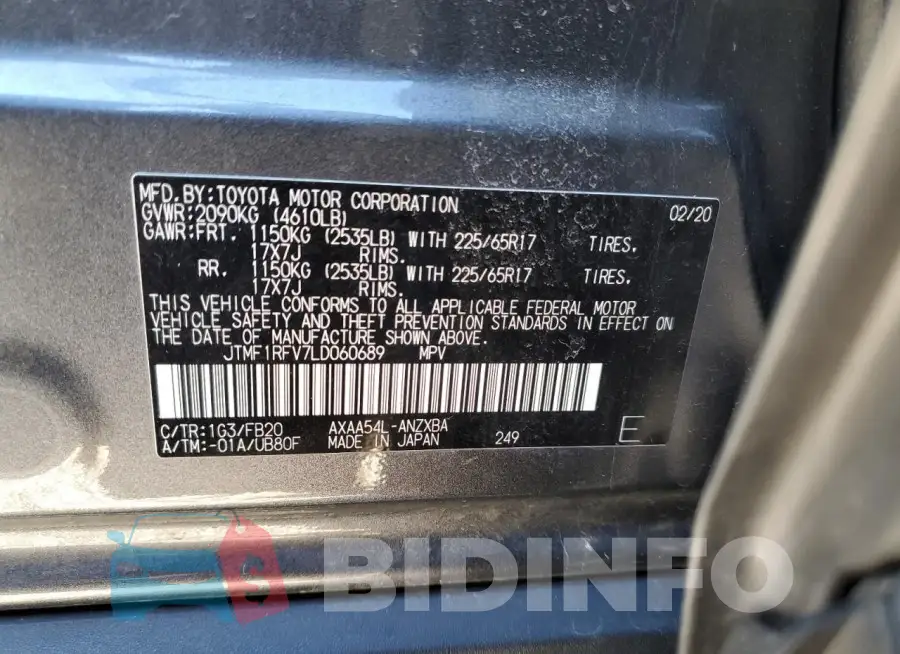 JTMF1RFV7LD060689 Photo# 13