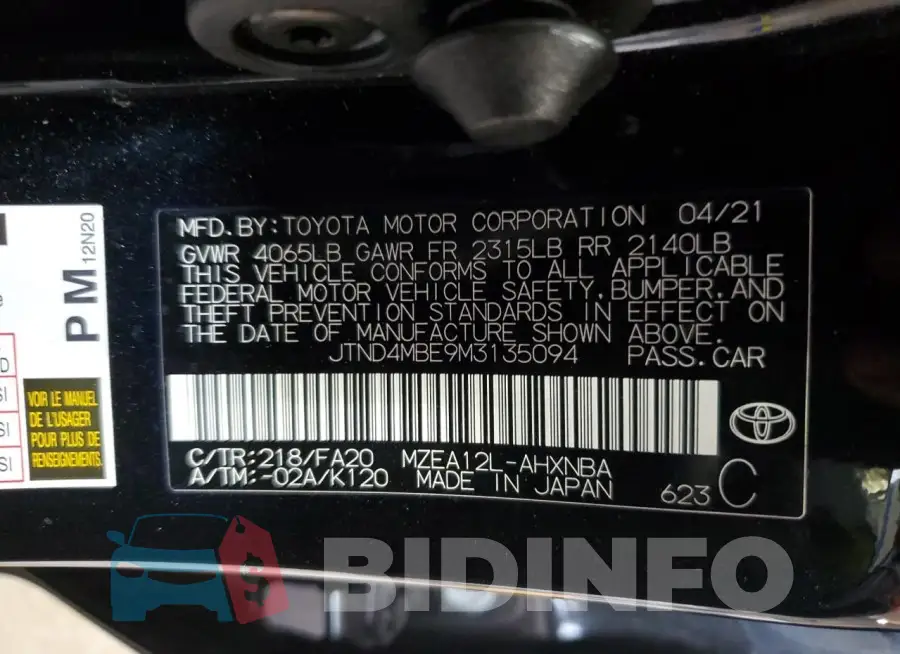 JTND4MBE9M3135094 Photo# 12