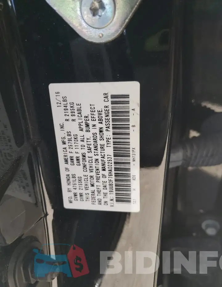 19UUB3F76HA002537 Photo# 13