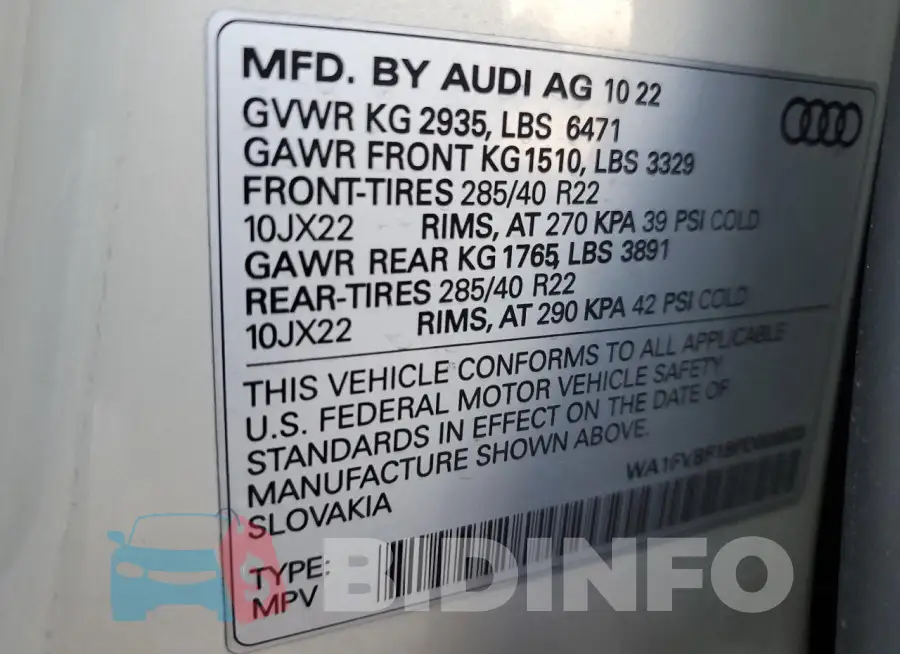WA1FVBF18PD008500 Photo# 13