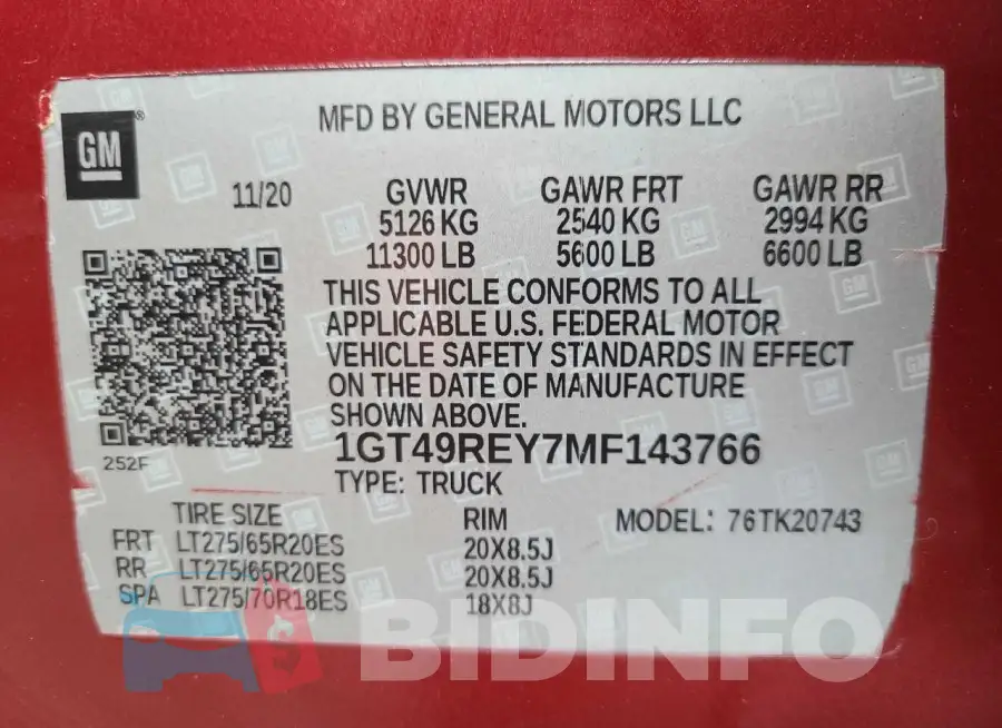 1GT49REY7MF143766 Photo# 10