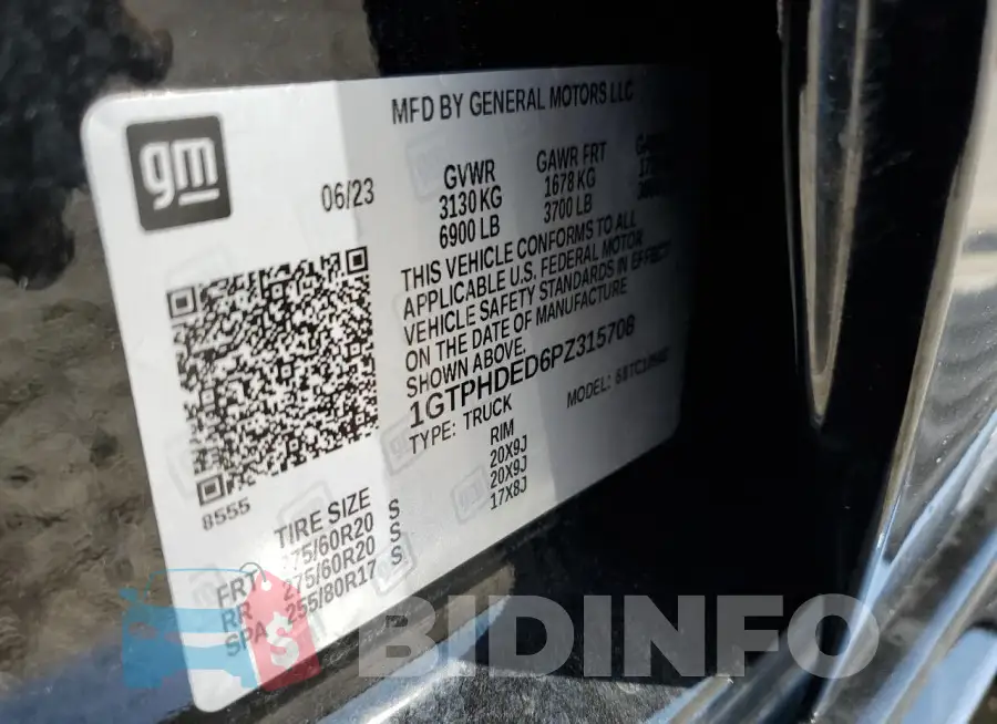 1GTPHDED6PZ315708 Photo# 12