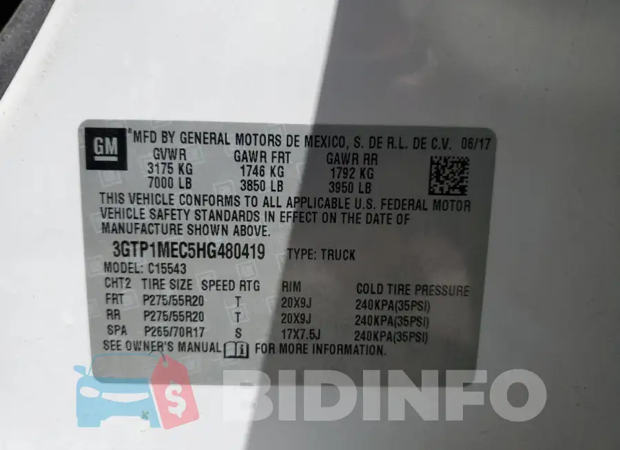 3GTP1MEC5HG480419 Photo# 12