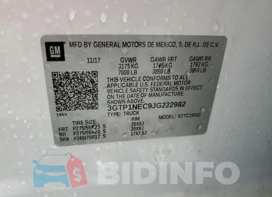 3GTP1NEC9JG222982 Photo# 12