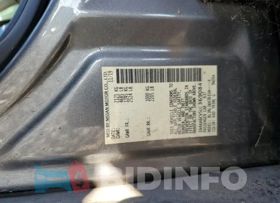 1N4AA6CV5LC369084 Photo# 12