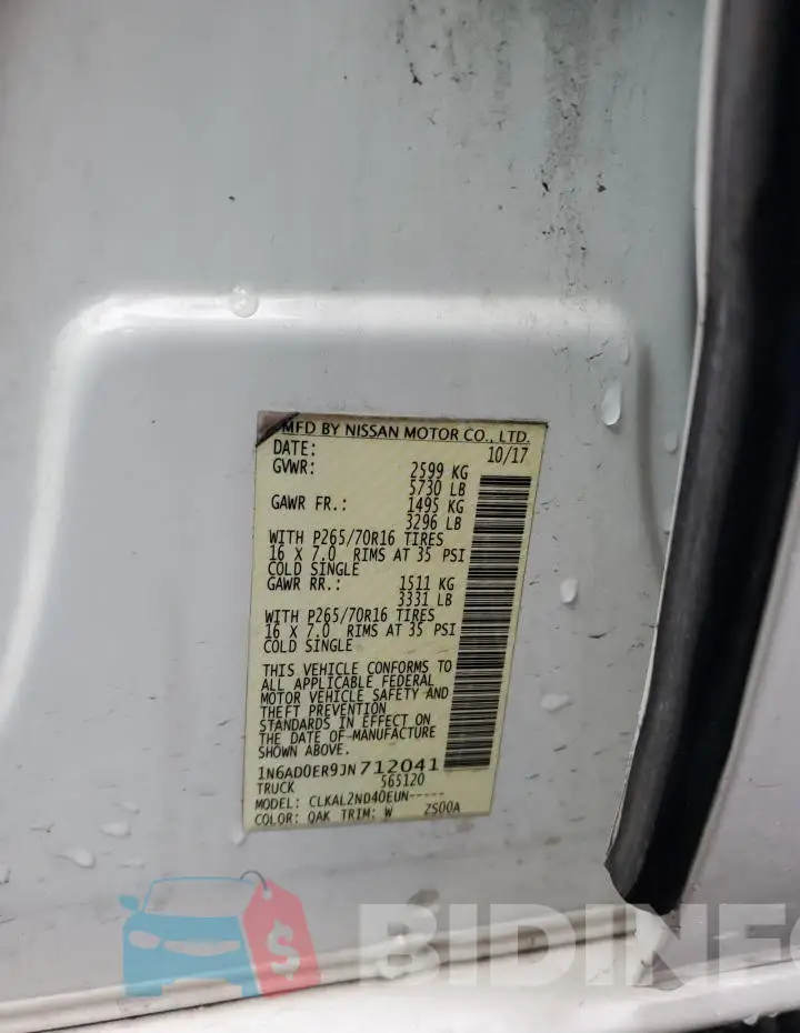 1N6AD0ER9JN712041 Photo# 13