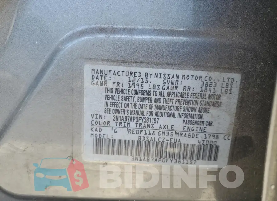 3N1AB7AP0FY381157 Photo# 12