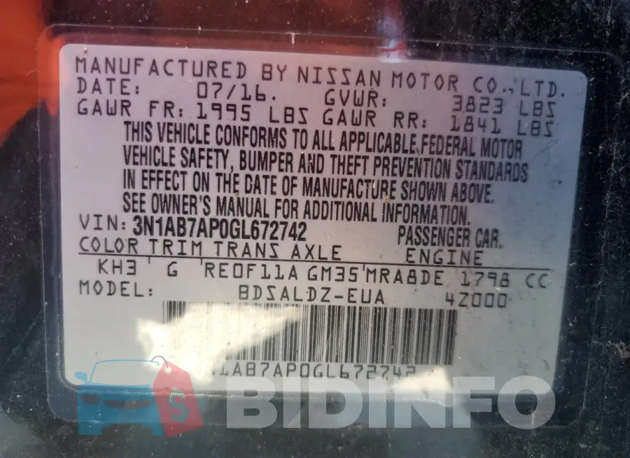 3N1AB7AP0GL672742 Photo# 13