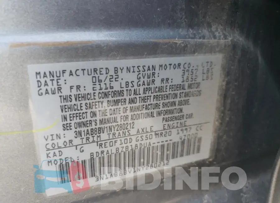 3N1AB8BV1NY280212 Photo# 13