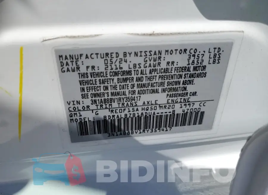 3N1AB8BV1RY359417 Photo# 13